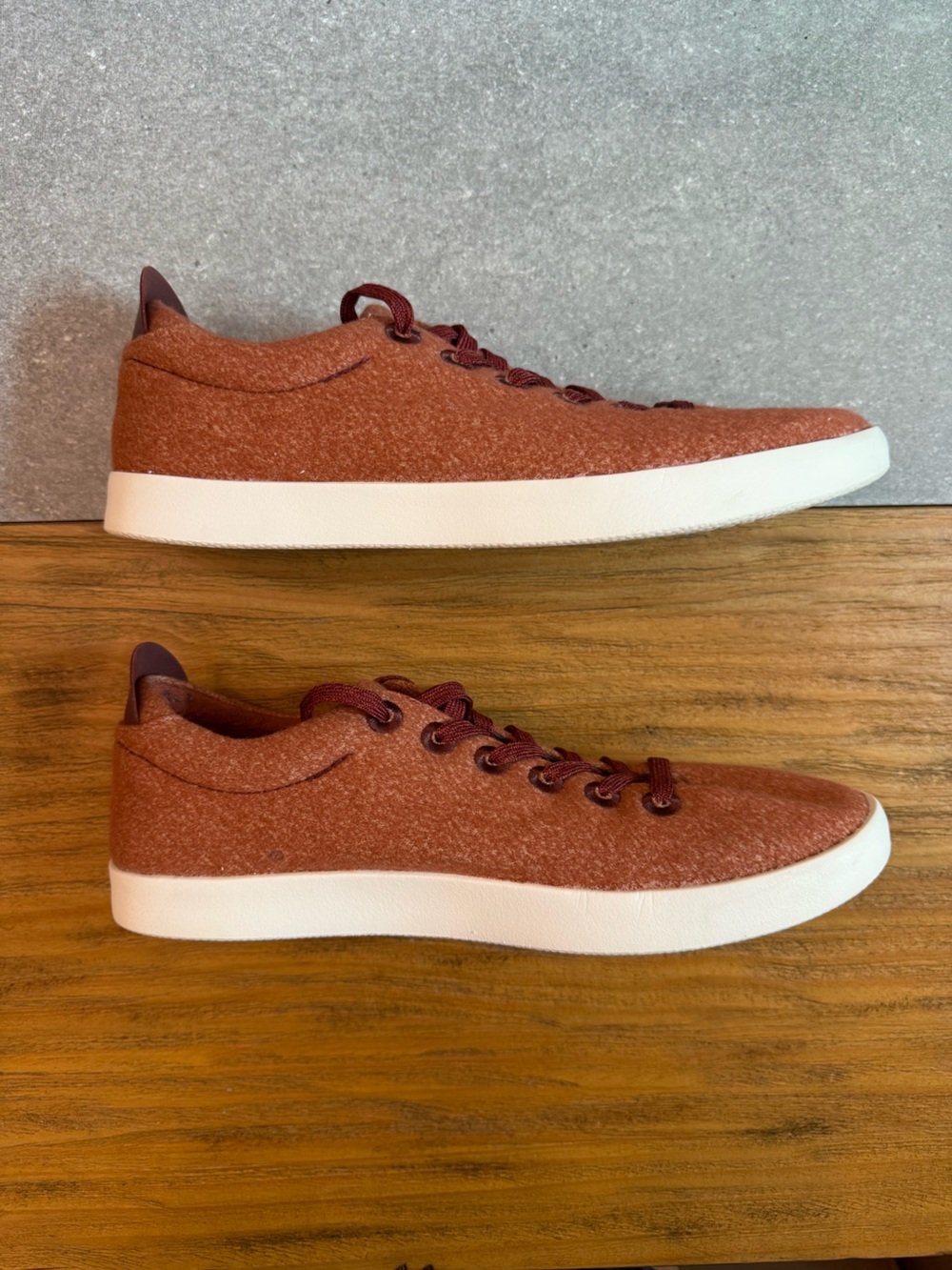 Allbirds Wool Piper Sneakers Rust Wool Mens Size 11 - Picture 3 of 11